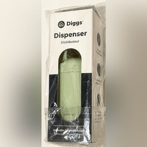 Diggs light green poop bag dispenser with 15 bags